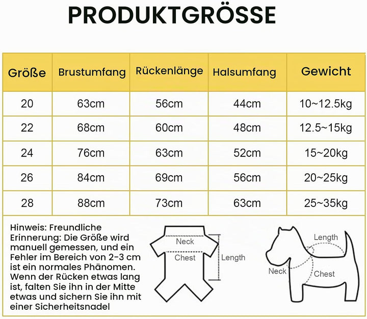 Regenmantel für Hunde,Hunderegenmantel,Wasserdichter Hundemantel mit Kapuze,Leichte Regenjacke Hund