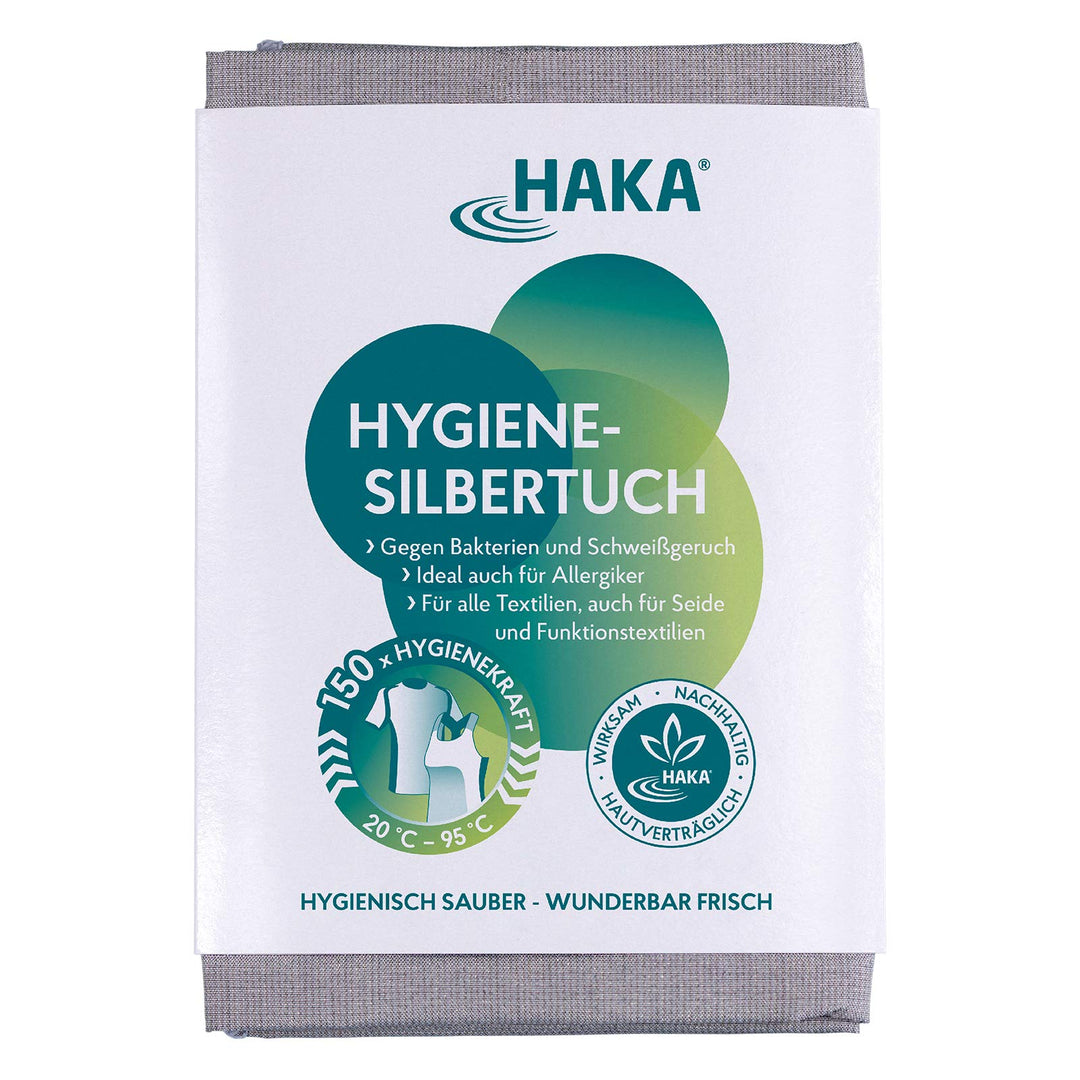 HAKA Silbertuch, gegen Bakterien und Schweiss, ab 20 Grad, geeignet für Allergiker