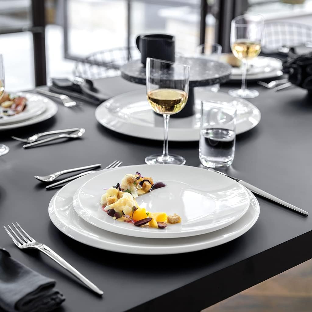 Villeroy und Boch - NewMoon Gourmetteller, moderner Essteller für den festlichen Anlass, Premium Por