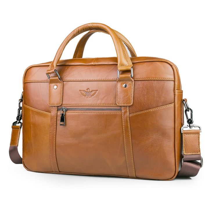 BAGZY Laptoptasche 15.6 Zoll Aktentasche Herren Umhängetasche Geschenk für Männer Handtasche für Mä