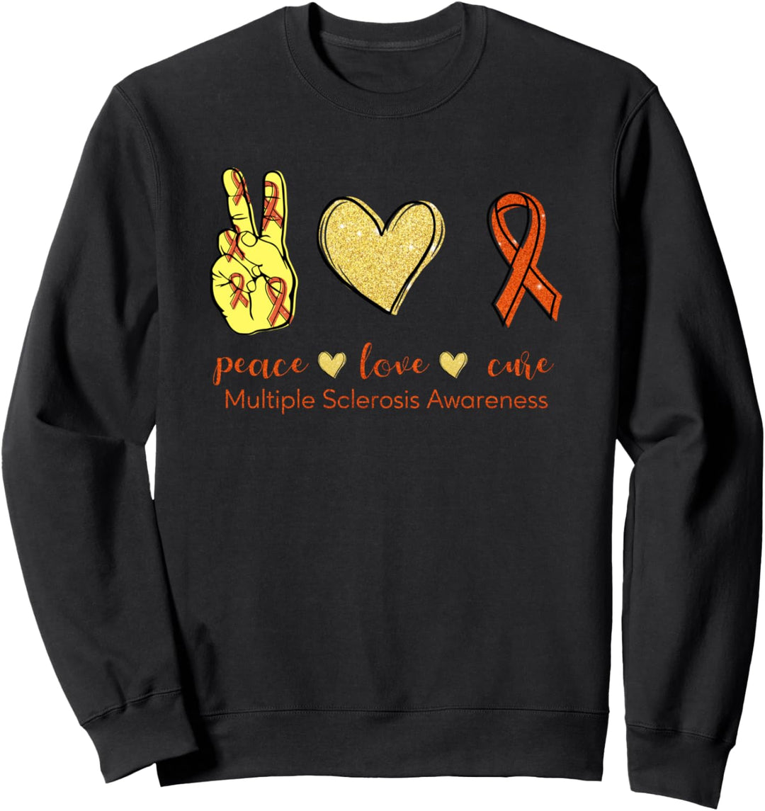 Peace Love Cure Ms Bewusstsein für Multiple Sklerose Sweatshirt
