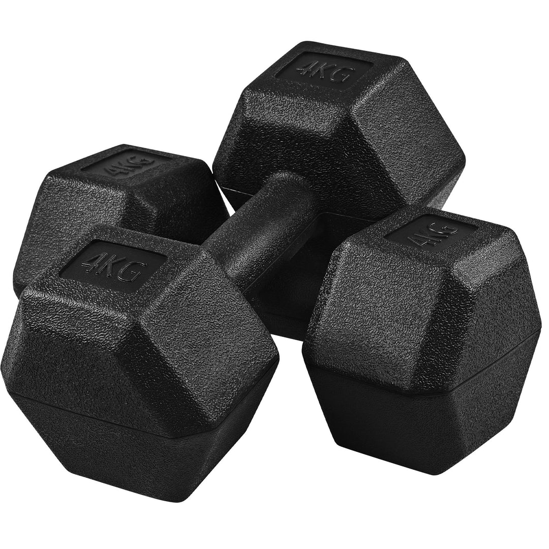 Yaheetech 2 Stück Hantel Set 4/5/6/7,5/8/10 Kg Kurzhanteln Gusseisen Hexagon Hanteln Gewichte Traini