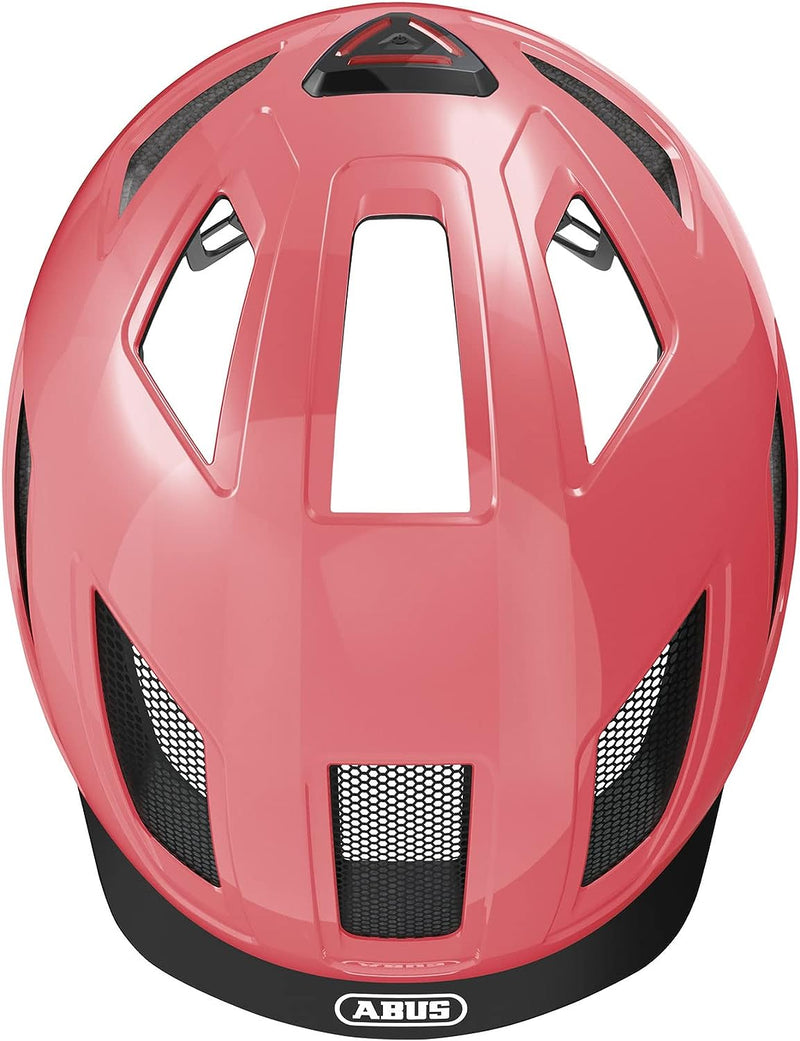 ABUS Stadthelm Hyban 2.0 - Fahrradhelm mit Rücklicht, ABS-Hartschale, guter Passform - für Damen und