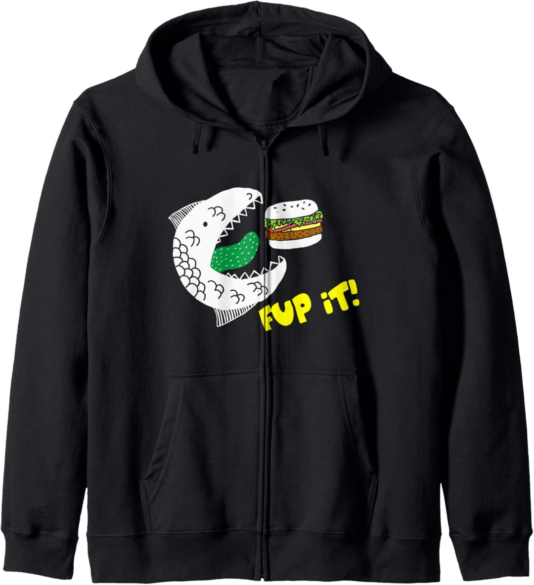 Fup It Cheeseburger Monster Cartoon Kapuzenjacke