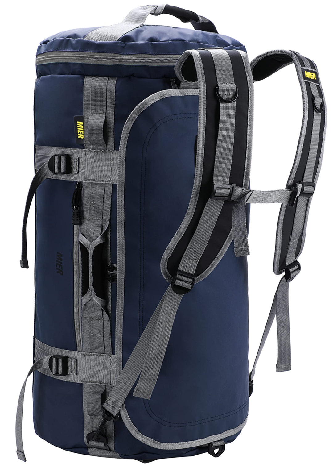 MIER Grosse Sporttasche wasserdicht Sportrucksack mit Schuhfach umwandelbar in Rucksack, 45L/60L/90L