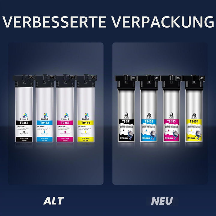 DOUBLE D T9451 T9452 T9453 T9454 für Epson T9451-T9454 kompatibel mit Epson Workforce Pro WF-C5710DW