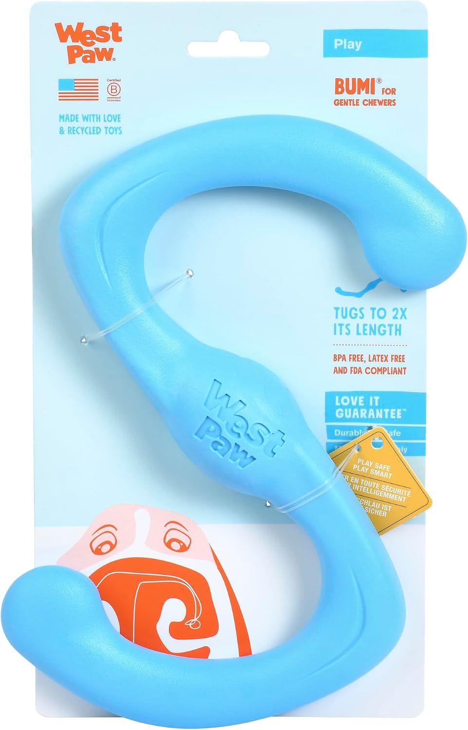 West Paw 27582 Bumi Large, Aqua aqua blue Large, aqua blue Large