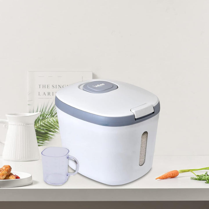 Bathrena 5KG Reisspender|Küche Sammlung Eimer Reis Box Reis Zylinder Insekten-Proof Feuchtigkeit-Bew
