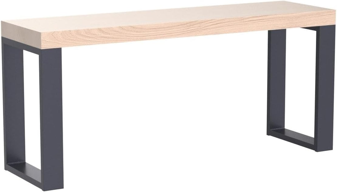 LAMO Manufaktur Sitzbank Esszimmer Holzbank 30x80x47 cm, Möbelfüsse Simple Anthrazit/Roh, LSB-01-A-0