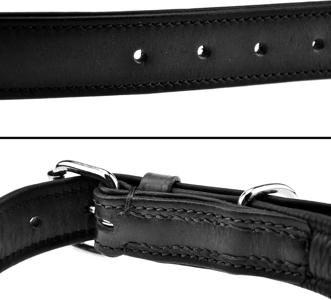 Schnüffelfreunde Lisa Halsband für Hunde aus Leder mit Applikation, Hundehalsband für den grossen un