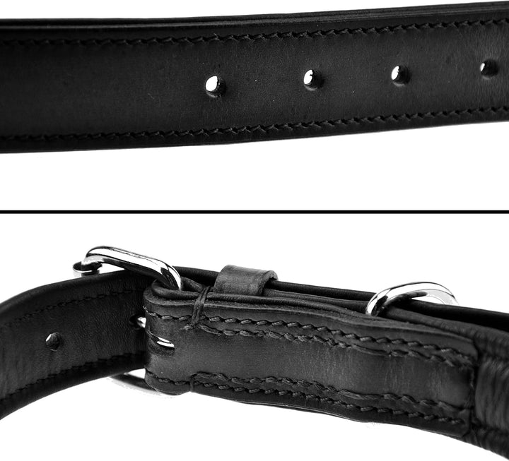 Schnüffelfreunde Lisa Halsband für Hunde aus Leder mit Applikation, Hundehalsband für den grossen un