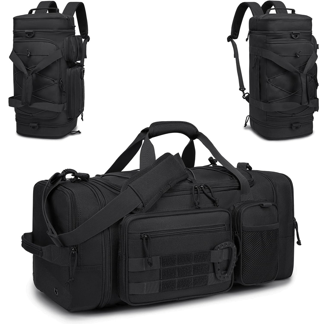 Taktische Reisetasche Sporttasche 50-55L Erweiterbar 3-in-1 Sporttaschen Herren Mittel mit Schuhfach
