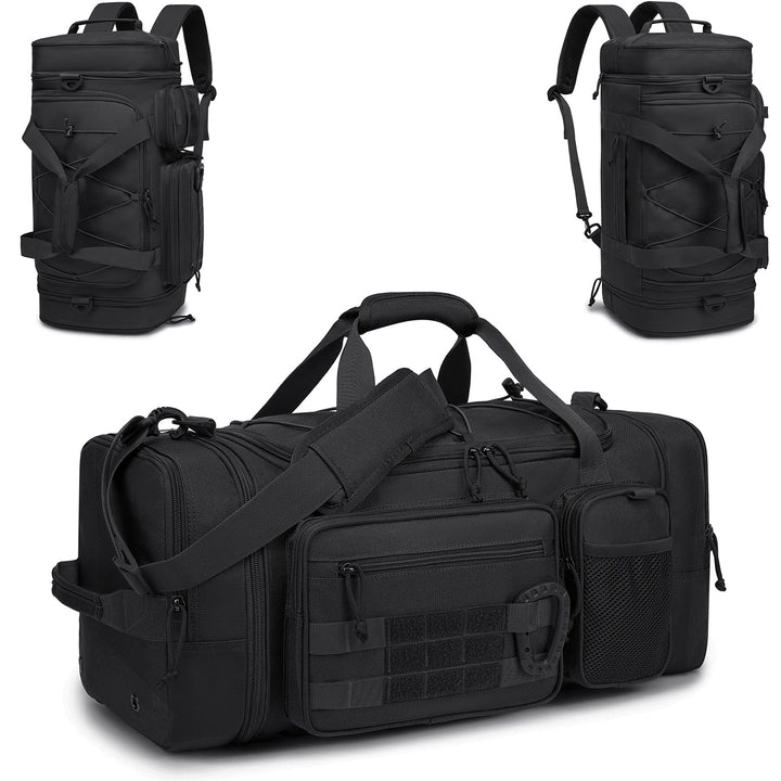 Taktische Reisetasche Sporttasche 50-55L Erweiterbar 3-in-1 Sporttaschen Herren Mittel mit Schuhfach