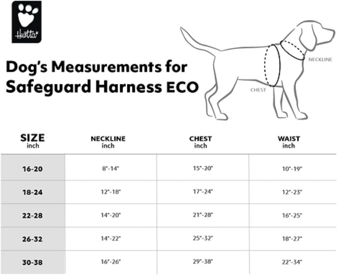 Hurtta Safeguard Hundegeschirr ECO (BlackBerry, schwarz, 75-95 cm) blackberry, schwarz 75-95 cm, bla