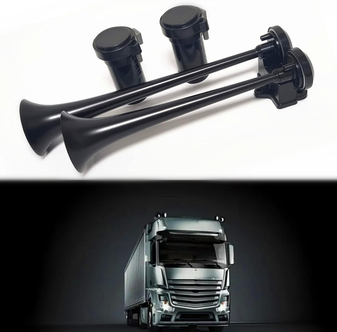 YIYIDA Lufthorn Autohupe Car Horn 24V LKW Hupe Doppelrohrhupe Elektrische Hupe 170db schwarz Wasserd