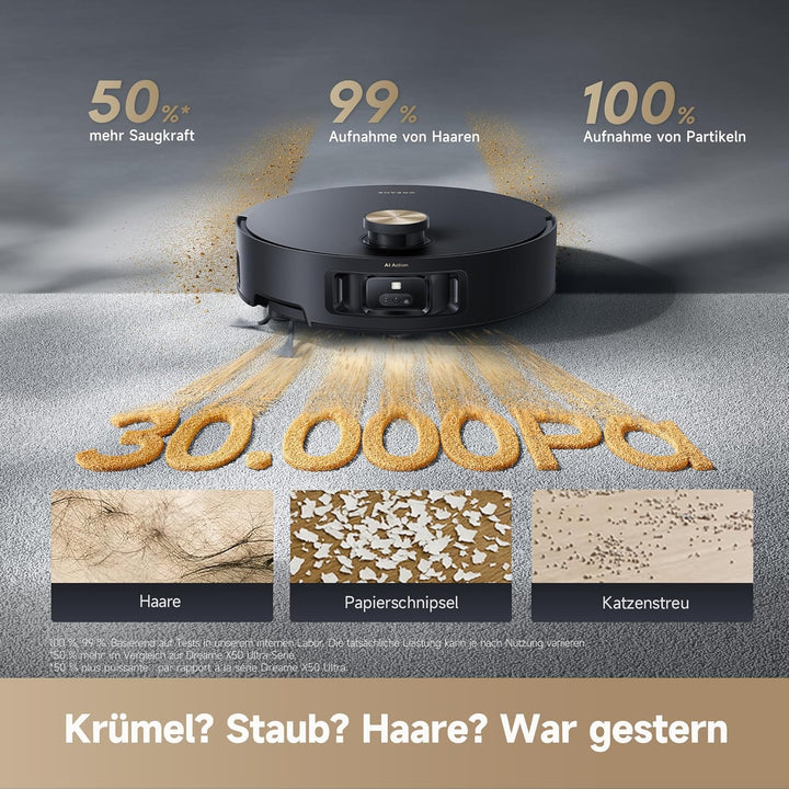 dreame Aqua10 Roller-Saugroboter mit AquaRoll-Wischer, Teppichschutz-Rollenabdeckung, 6 cm Hindernis