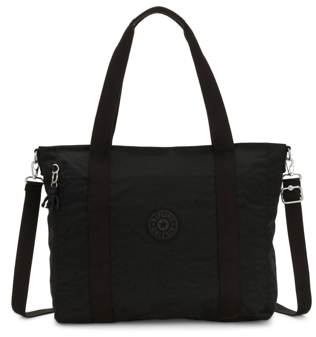 Kipling ASSENI Tote Bag mit Innenfächern Black Noir, Black Noir
