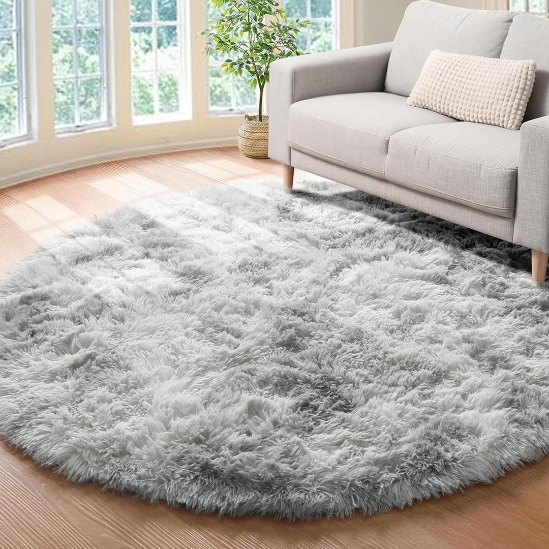 Teppich Rund Teppich Wohnzimmer Hochflor Teppiche Langflor Wohnzimmerteppich für Wohnzimmer Flauschi