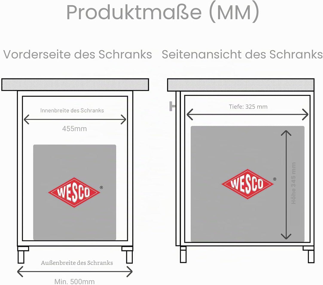 WESCO 757411-85 Abfallsammler, 49 x 36 cm 49 x 36 x cm, 49 x 36 x cm