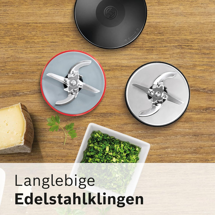 Bosch Zubehör-Set TastyMoments MUZ45XTM1, 5-in-1 Multi-Zerkleinerer-Set (Mixen, Mahlen, Hacken, Aufb