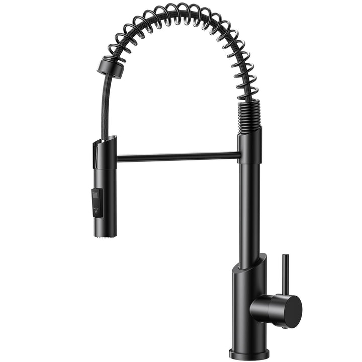 Wasserhahn Küche,Hoher Bogen Hochdruck Küchenarmatur mit Herunterziehen Brause, Spiralfeder Spültisc