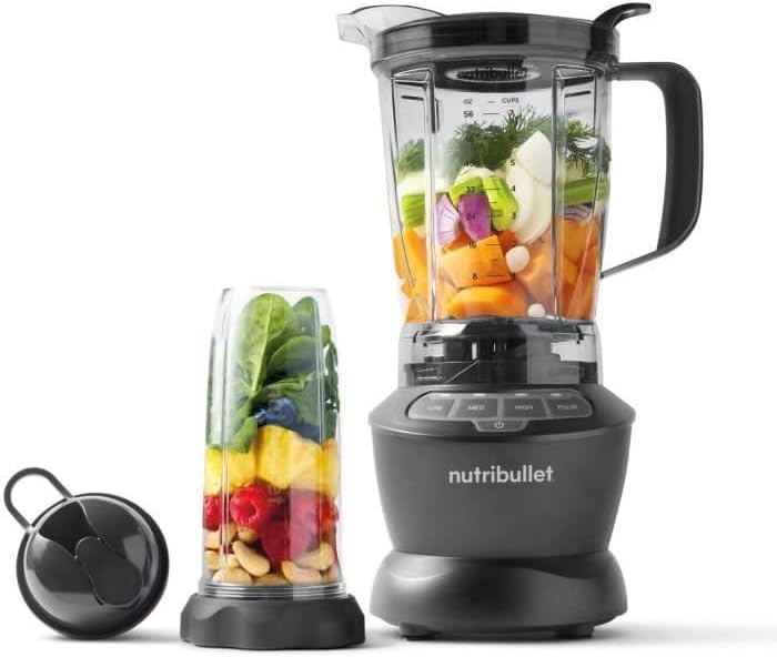 NutriBullet Full Size Combo Batidora de Vaso 1.8L 1200W Gris Oscuro