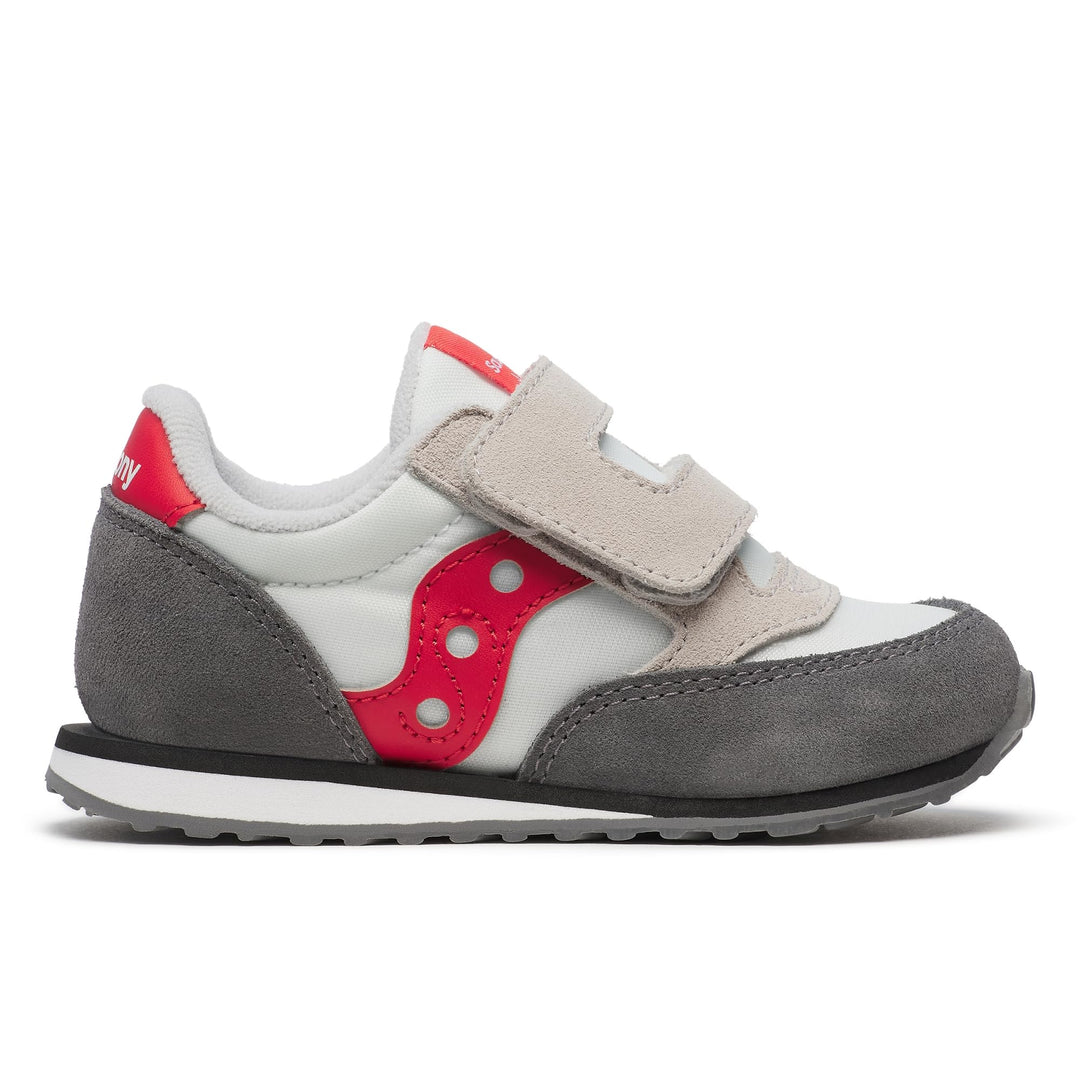 Saucony Jazz Original Vintage Herren Sportschuhe 46.5 EU Weiss Grau Rot, 46.5 EU Weiß Grau Rot