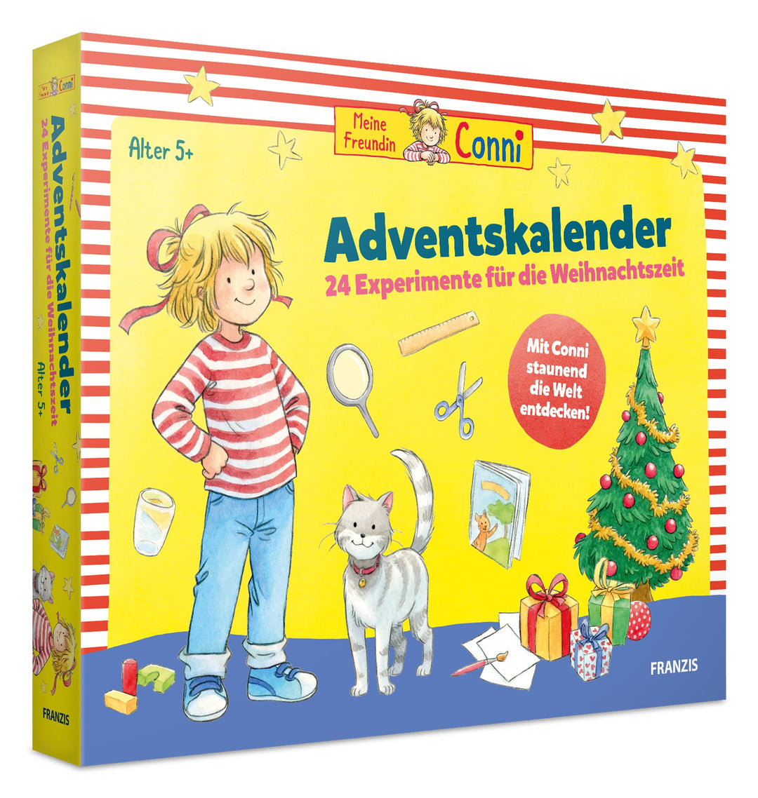 FRANZIS 67207 - Meine Freundin Conni Adventskalender, 24 altersgerechte Experimente für die Weihnach
