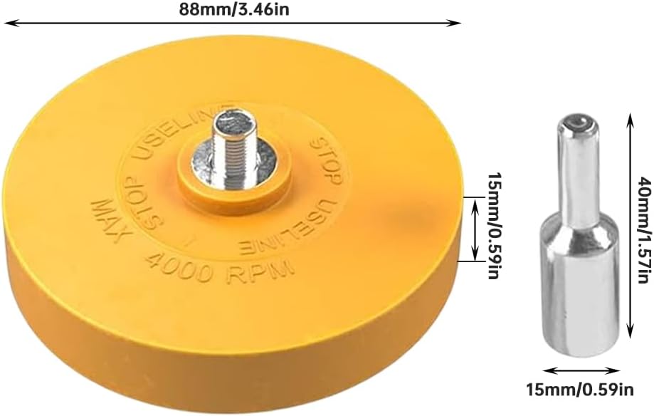 5 x Folienradierer Set mit 1x Adapter zum Professionellen Entfernen von Folien und Kleberesten am Fa