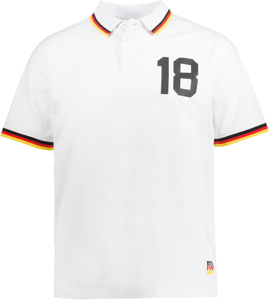 JP 1880 Herren Fussball Poloshirt 3XL Schneeweiss, 3XL Schneeweiß