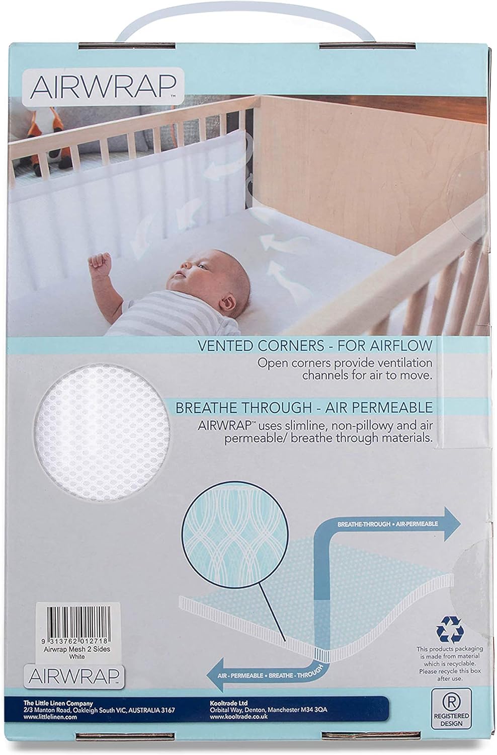 Airwrap Bettnestchen für beide Seiten, Weiss, Weiss