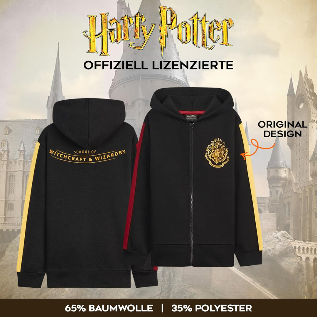 Harry Potter Mädchen Kapuzenpullover, Weicher und Bequemer Hogwarts Zip-Hoodie - Geschenke für Mädch