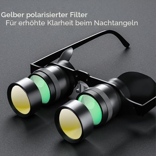 Zoom Optics Fernglasbrille, 3 Fach Zoom Opernbrille, Fernglasbrille mit Polarisierter Linse, Freihän