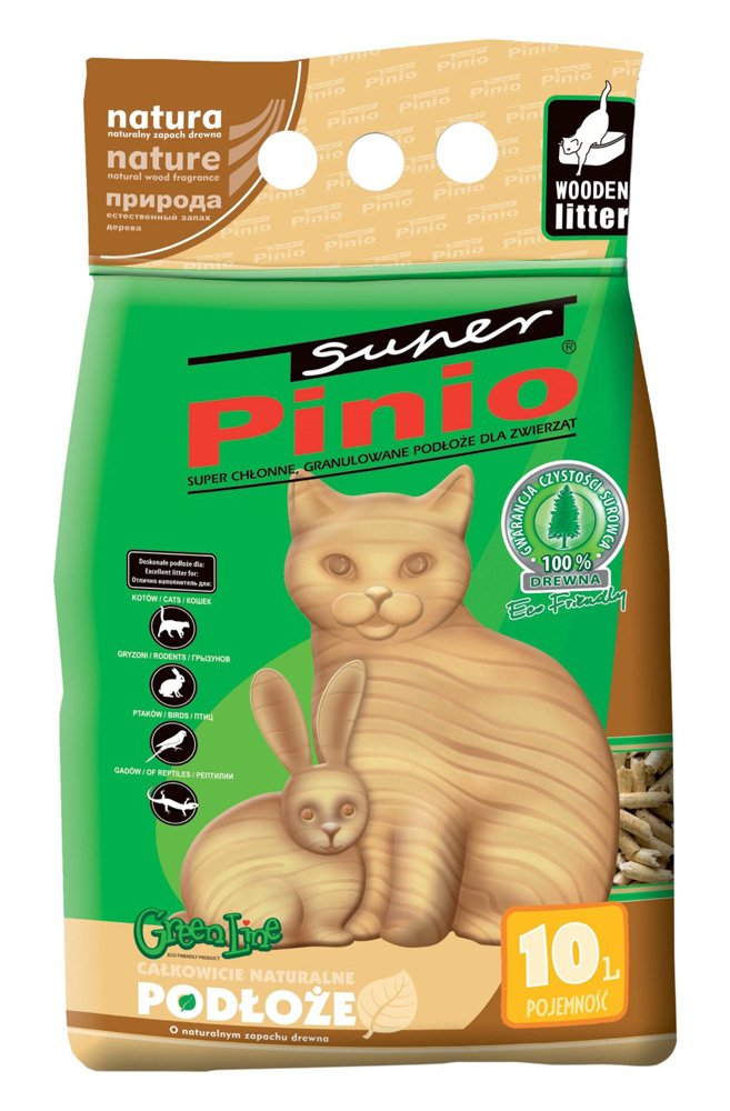 Katzenstreu Super Pinio 10 Liter Pellet Holz Streu Einstreu Katzenstreu aus Holz
