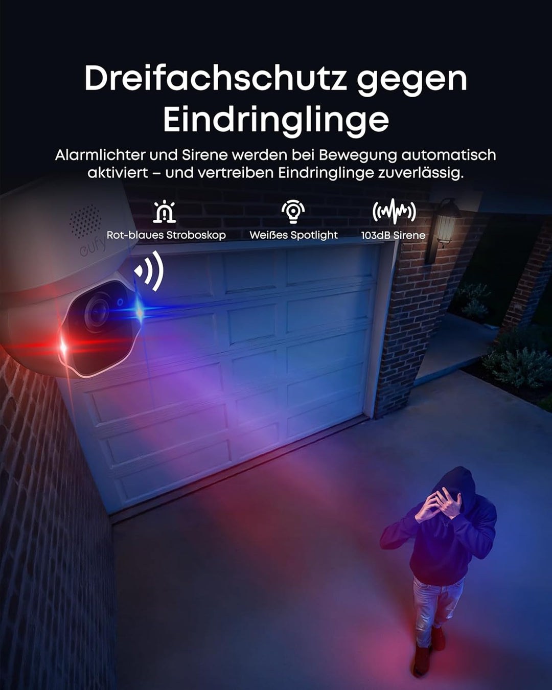 eufy SoloCam E42 (2-Cam Kit), 4K Überwachungskamera für aussen, HomeBase S380, Solar, KI-Bewegungstr