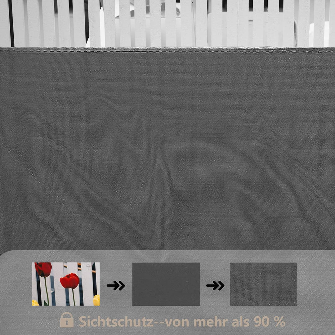 WOLTU Zaunblende Tennisblende 1,2x10m aus 180 g/m² HDPE, Schattiernetz Sichtschutz Windschutz Staubs