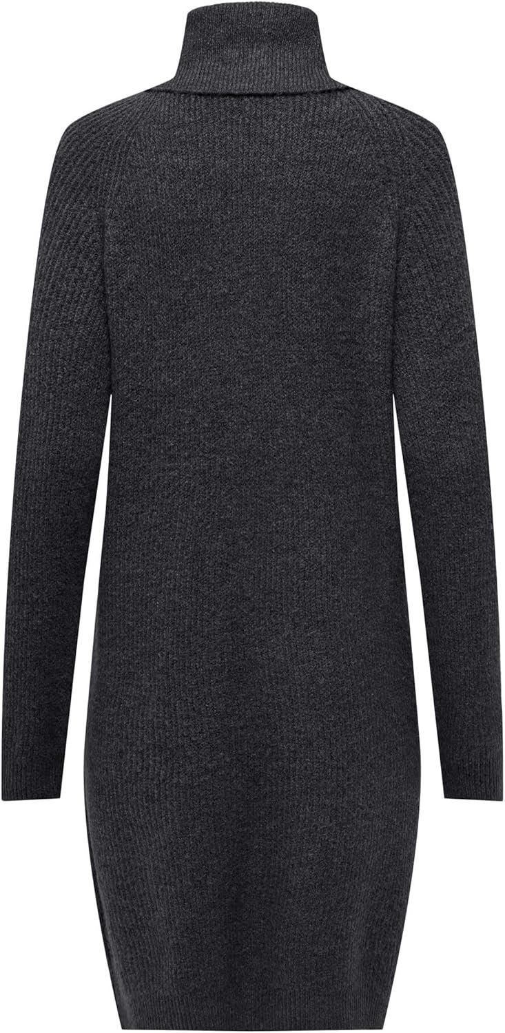 ONLY Female Strickpullover ONLSILLY Kurzes Kleid S Dark Grey Melange, S Dark Grey Melange