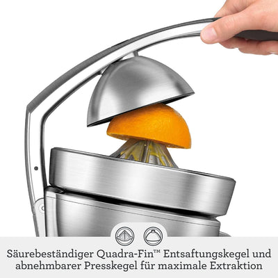 Sage Appliances SCP800 the Citrus Press Pro, Zitronenpresse, Rostfreiem Edelstahl, 45 (H) X 20 (B) X