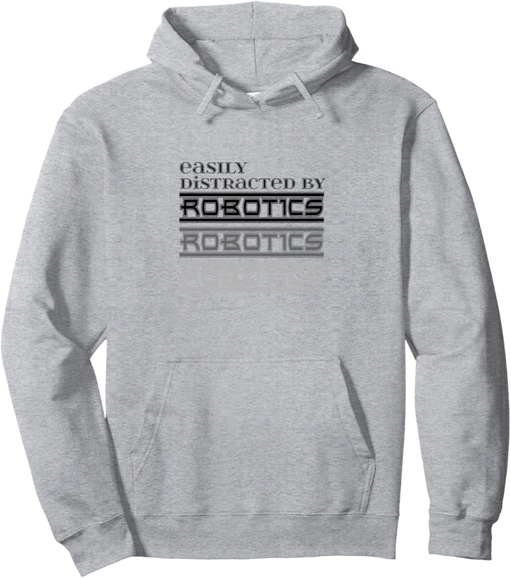 Abgelenkt durch Robotik Ironischer Spruch Roboter Pullover Hoodie