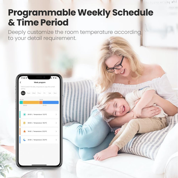 Smartes Heizkörperthermostat Zigbee 3.0, WiFi Zusatzprodukt Kompatibel mit Alexa,Google Home,Smart T
