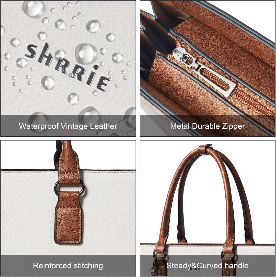 Shrrie Handtasche für Damen, Laptoptasche Aktentasche Arbeitstasche - Businesstasch für Business Bür