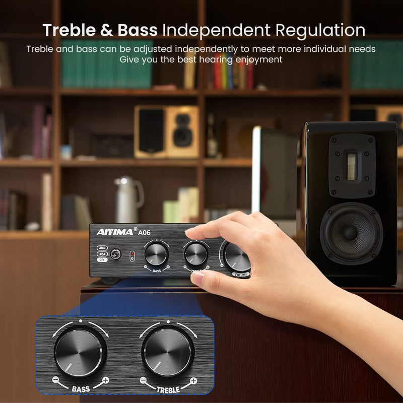 AIYIMA A06 TDA7498E 160 W * 2 (4 Ω Last) Leistungsverstärker 2.0/2.1 HiFi-Stereo-Mini-Verstärker Kla
