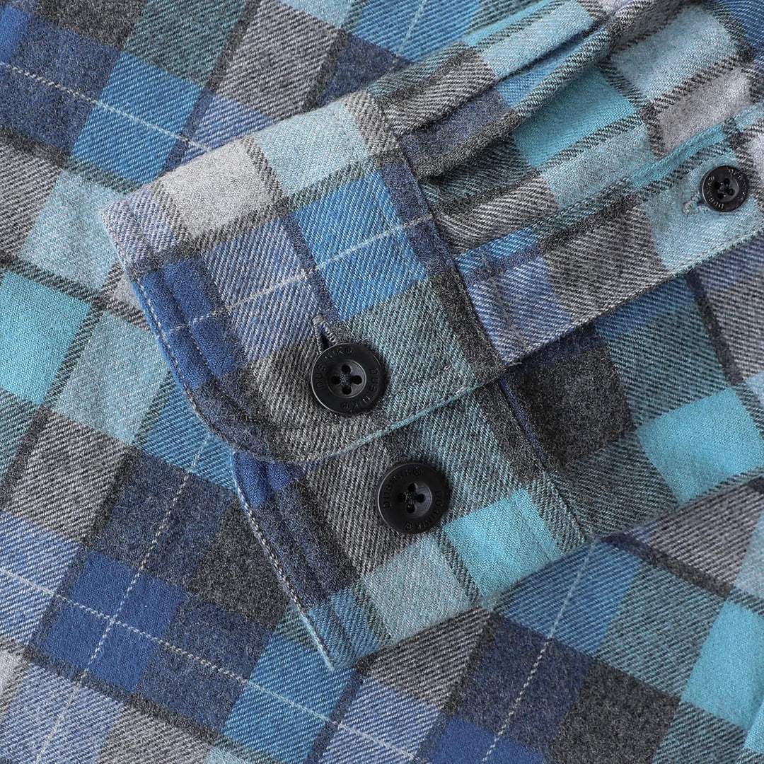 Dubinik® Flanellhemd Herren Flanellhemden Herren Langarm Regular Fit Kariert Button Down Warm Freize