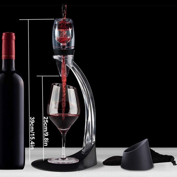 Weinbelüfter Rotwein Dekanter Set, Weinausgiesser Belüfter mit Ständer Weindekanter by US Sense (Dek