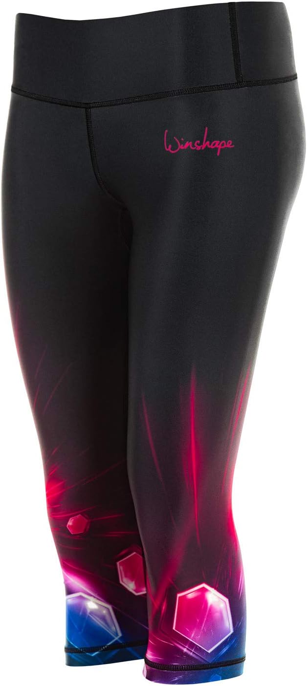 Winshape Damen Functional Power Shape 3/4-Tights Leggings Anti-Rutsch AEL202 Cosmic, Slim Style, Fit