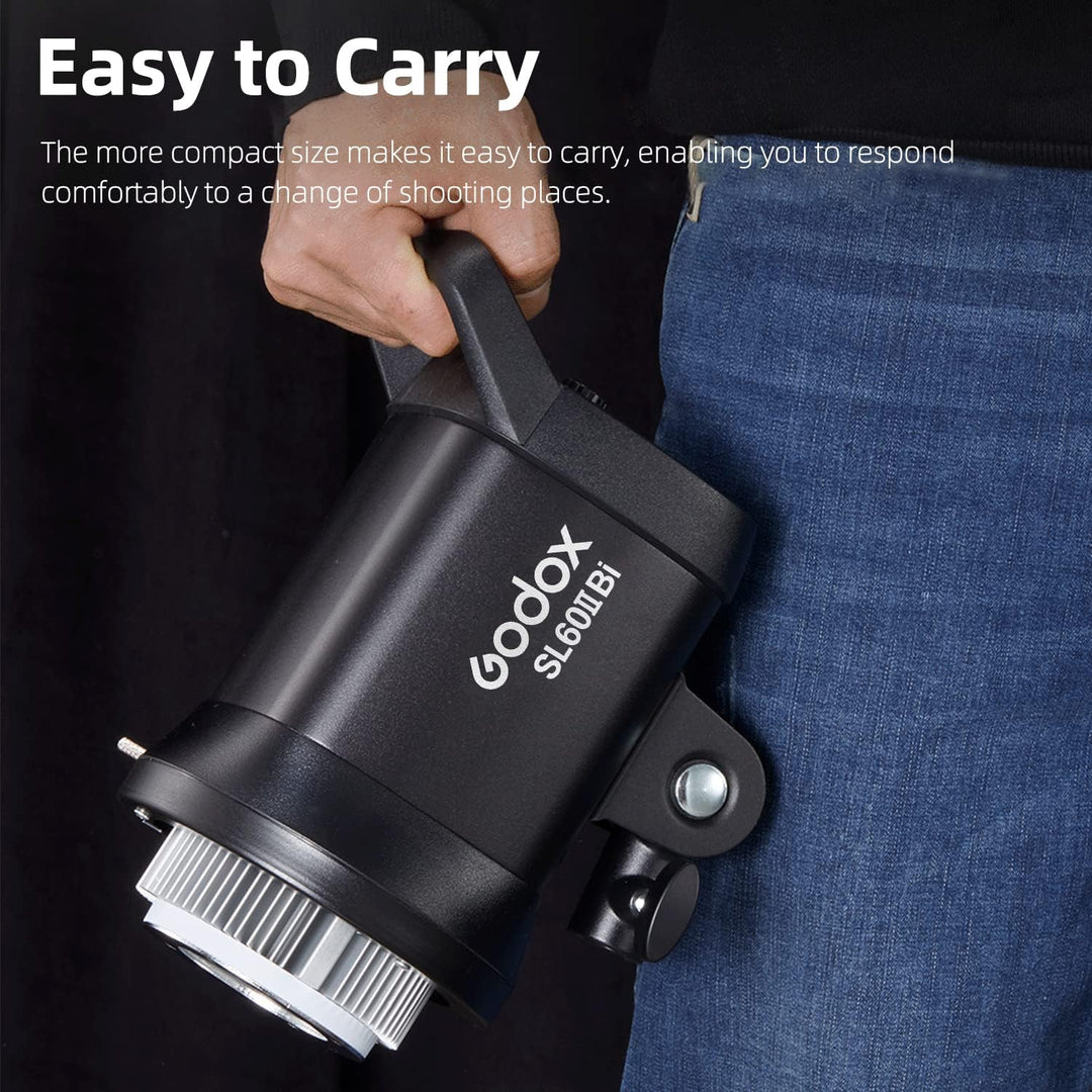 Godox SL60IIBi 75W LED-Dauervideoleuchte, Bowens-Halterung 25100 Lux @5600K, Zwei Farbtemperaturen,