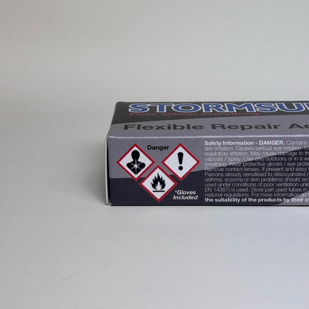 Stormsure Flexibler Reparaturkleber 3x5g (Schwarz) - Starker, Extrem Langlebiger Kleber für Wasserdi