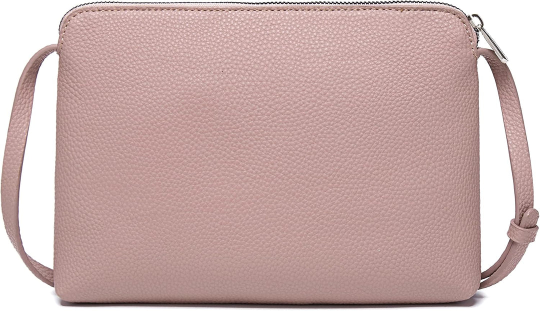 David Jones - Damen Umhängetasche - Kleine Flache Handtasche PU Leder - Tasche Klassiche Elegante Be