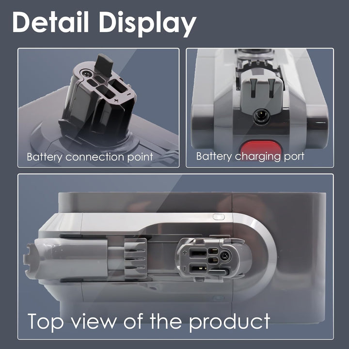 BLESYS V11 Ersatzakku 3900mAh für Dyson V11 (SV15/SV16) Staubsauger, Typ-Klicksystem Push-in-Install