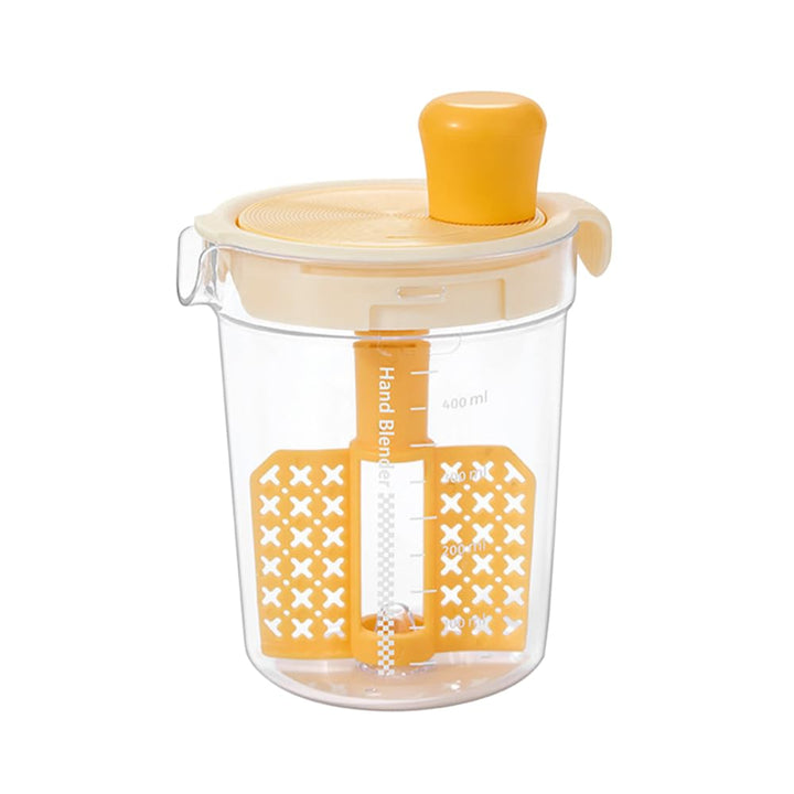 MiOYOOW Salatdressing-Mixer, 500ml Eierfilter-Mixbecher, Manuelle Rührflasche, Manuelle Saucen Shake